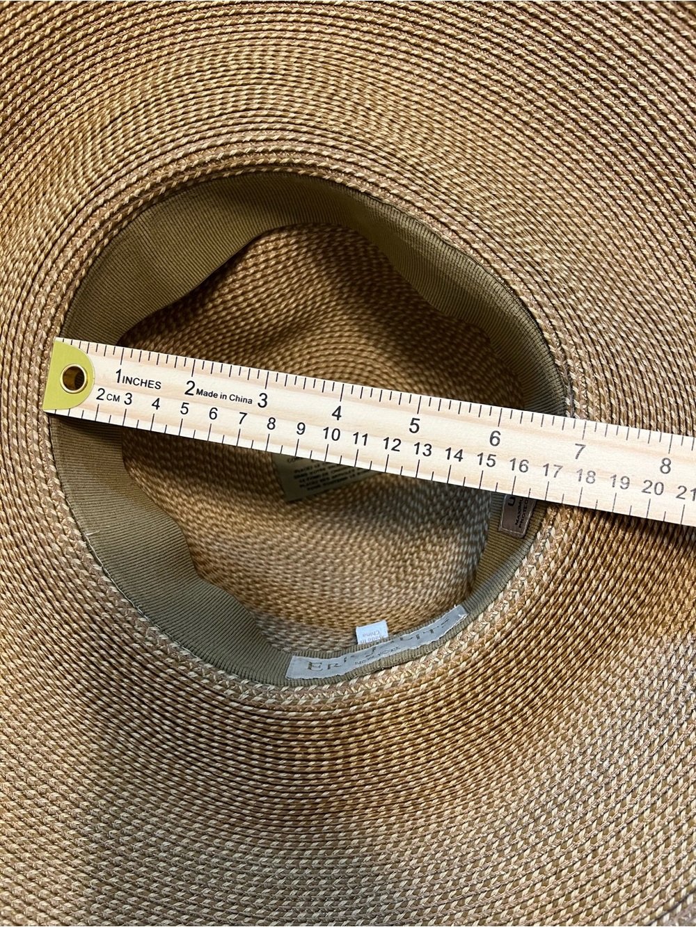 Eric Javits Wide-Brim Straw Sun Hat - Tan - Picture 9 of 11